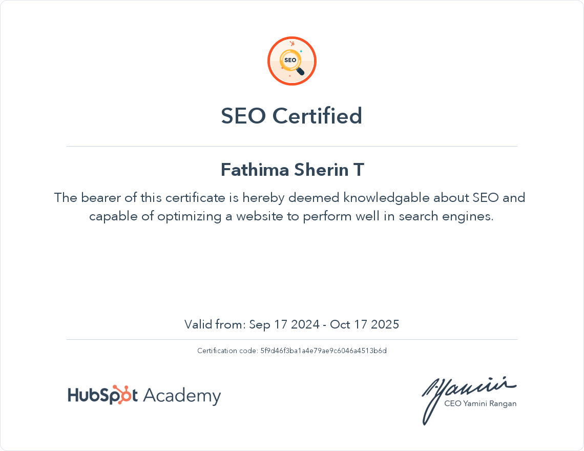 seo certified